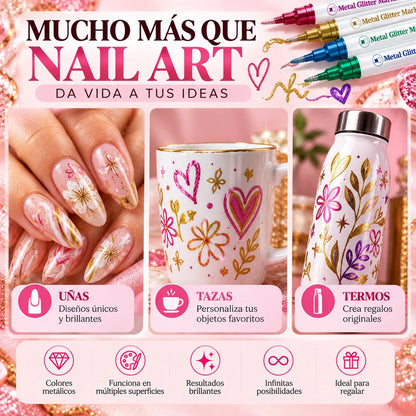 10 Rotuladores de Nail Art 3D
