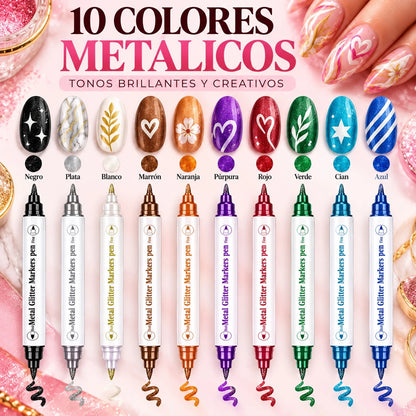 10 Rotuladores de Nail Art 3D
